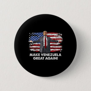 Trump Make Venezuela Great Again _9 6 Cm Round Badge