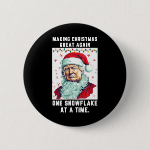 Trump Making Christmas Great Again One Snowflake A 6 Cm Round Badge
