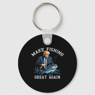 Trump Making Fishing Great Again  Key Ring