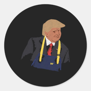 Trump Making Fries 2024 Classic Round Sticker