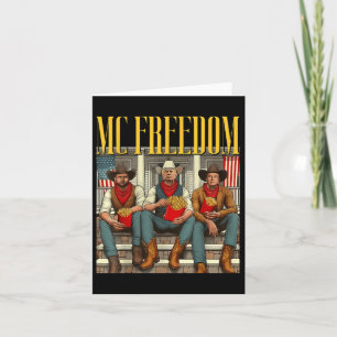 Trump Mc Freedom Funny Trump 2024 Christmas Black Card