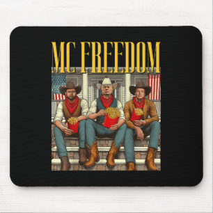 Trump Mc Freedom Funny Trump 2024 Christmas Black  Mouse Pad