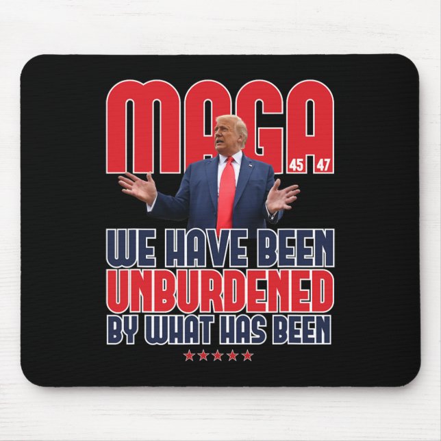 Trump Mega 2024 47th President Unburdened Meme Des Mouse Pad (Front)