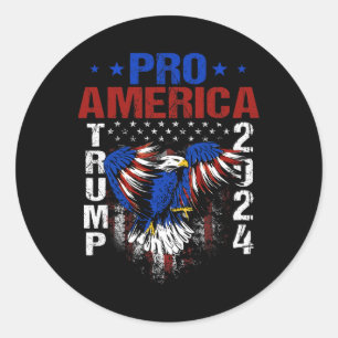 Trump Men Women Pro America Donald Trump  Classic Round Sticker