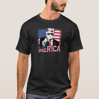 Trump Merica 4th Of July 47th President American F T-Shirt