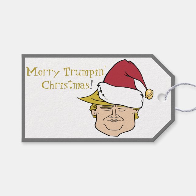 Trump Merry Christmas Custom Gift Tags (Front (Horizontal))