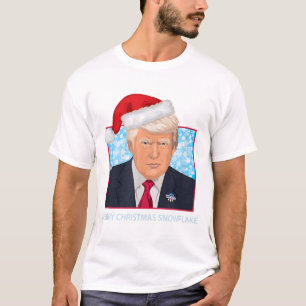 Trump merry christmas snowflake political T-Shirt