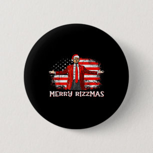 Trump Merry Rizzmas Funny Humourous Trump Dance Ch 6 Cm Round Badge