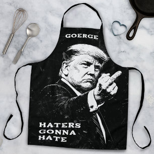 Trump Middle Finger 2026 Meme Funny Apron