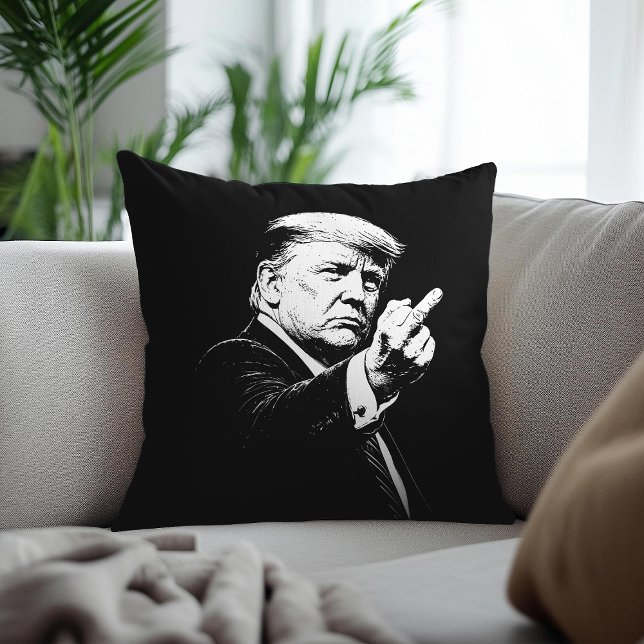 Trump Middle Finger 2026 Meme Funny Cushion (Creator Uploaded)