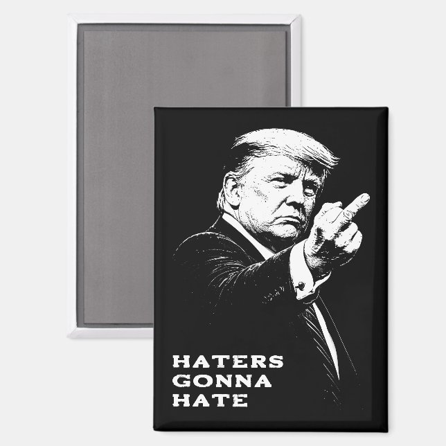 Trump Middle Finger 2026 Meme Funny Magnet (Front/Back)