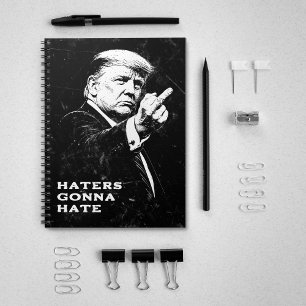 Trump Middle Finger 2026 Meme Funny Notebook