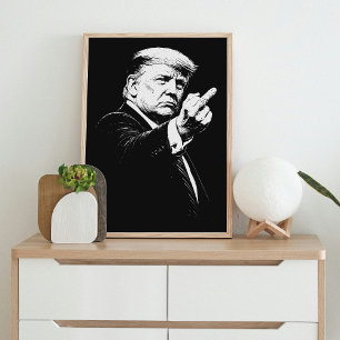 Trump Middle Finger 2026 Meme Funny Poster