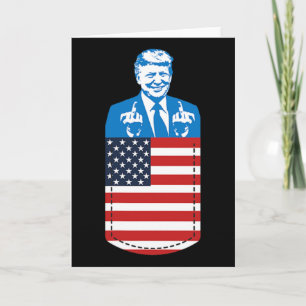 Trump Middle Finger Pocket 2020 Election Usa Repub Card