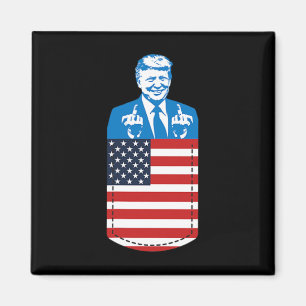 Trump Middle Finger Pocket 2020 Election Usa Repub Magnet