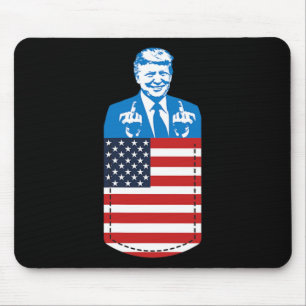 Trump Middle Finger Pocket 2020 Election Usa Repub Mouse Pad