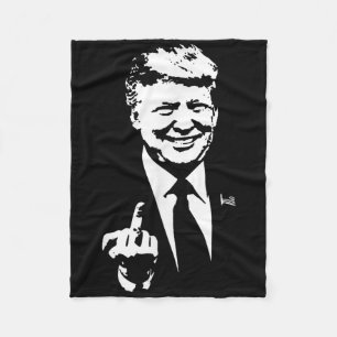 Trump Middle Finger, Trump Fu 2024, Trump For Pres Fleece Blanket
