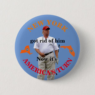 Trump moves to Florida 6 Cm Round Badge
