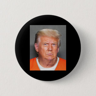 Trump Mug Shot 1  6 Cm Round Badge