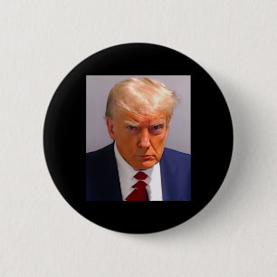 Trump Mug Shot 1  6 Cm Round Badge