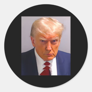 Trump Mug Shot 1 Classic Round Sticker
