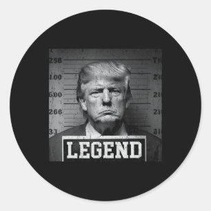Trump Mug Shot Classic Round Sticker