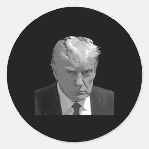 Trump Mug Shot Classic Round Sticker