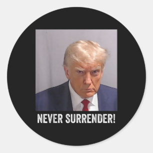 Trump Mug Shot Classic Round Sticker