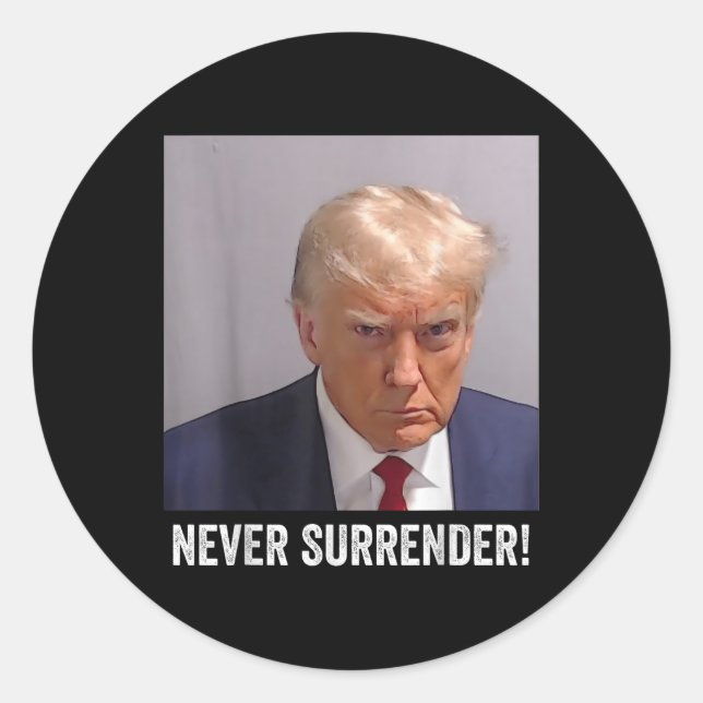 Trump Mug Shot  Classic Round Sticker (Front)