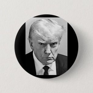 Trump Mug Shot - Donald Trump Mug Shot  6 Cm Round Badge