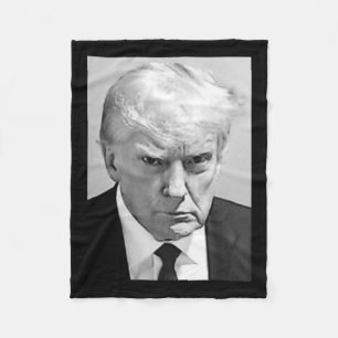 Trump Mug Shot - Donald Trump Mug Shot Fleece Blanket