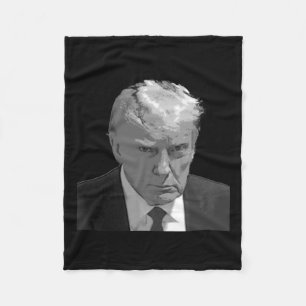 Trump Mug Shot Fleece Blanket