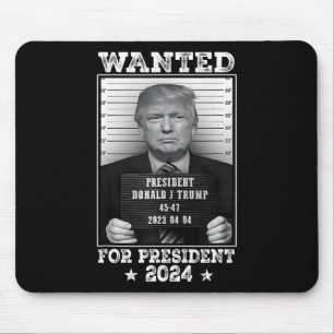 Trump Mug Shot Wanted For U.s. President 2024 2  Mouse Pad