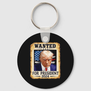 Trump Mug Shot Wanted For U.s. President 2024 4  Key Ring