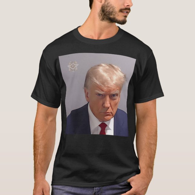 Trump Mugshot 2024 Donald Trump Arrested Indict T-Shirt (Front)