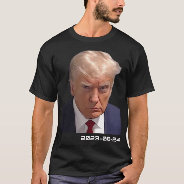 Trump Mugshot (Colourized) T-Shirt (Front)