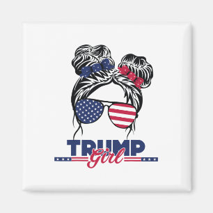 Trump Mum Inauguration Day 2025 Messy Bun American Magnet