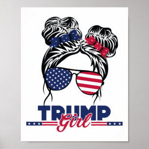 Trump Mum Inauguration Day 2025 Messy Bun American Poster