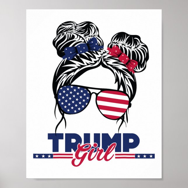 Trump Mum Inauguration Day 2025 Messy Bun American Poster (Front)
