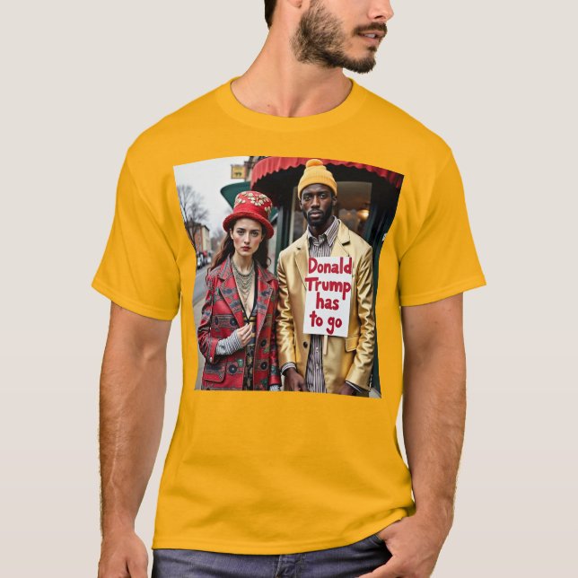 Trump must Go DEI political T-Shirt (Front)