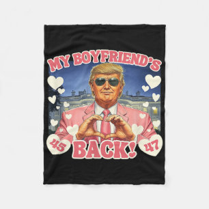 Trump My Boyfriend's Byck Valentine's Day Pink 45 Fleece Blanket