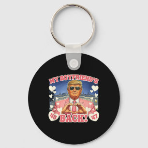 Trump My Boyfriend's Byck Valentine's Day Pink 45 Key Ring