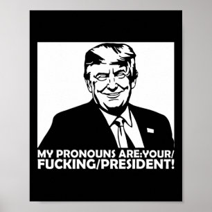 Trump My Pronouns Are Your Ing President  Poster