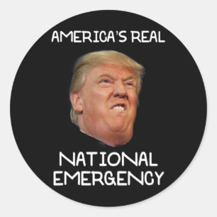Trump National Emergency T Shirt Trump Is The Emer Classic Round Sticker