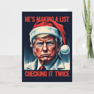 Trump Naughty List Christmas Card Holiday