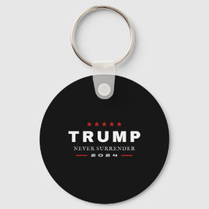 Trump Never Surrender 2024 Maga Patriotic Tee Key Ring