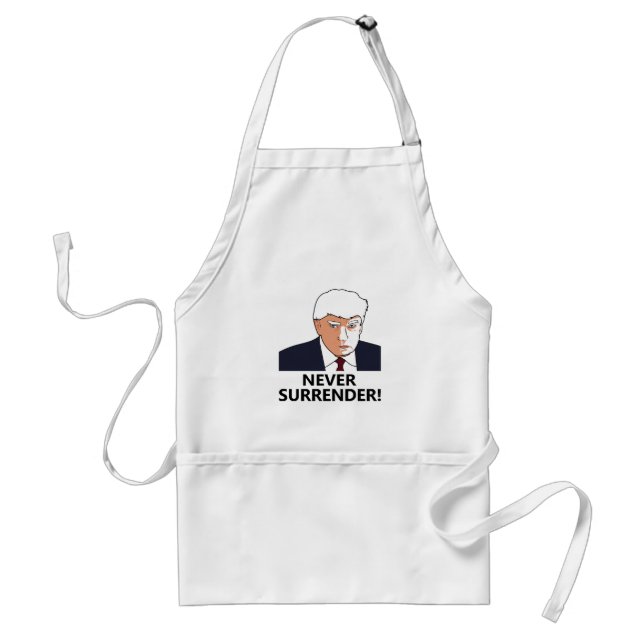 Trump Never Surrender Mug Shot Standard Apron (Front)