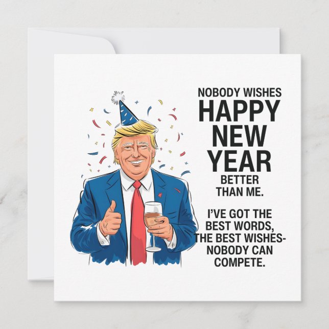 Trump New Year  Holiday Card (Front)