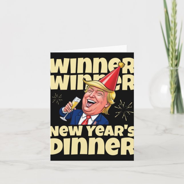 Trump New Year's Dinner 2025  Card (Front)