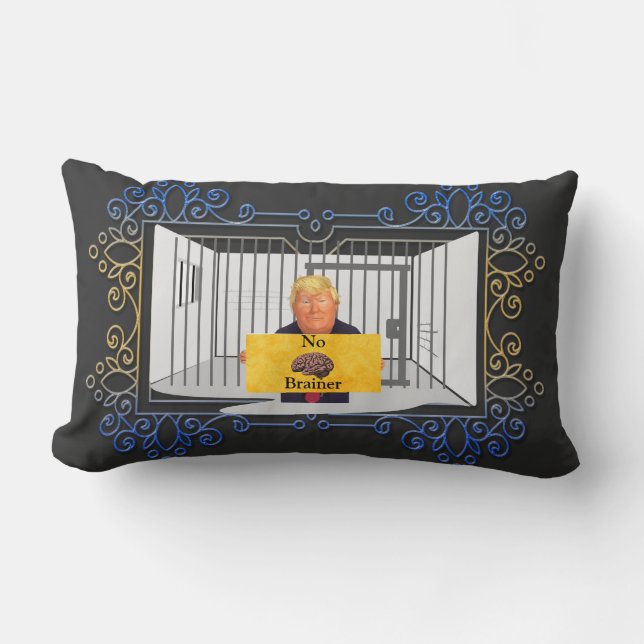 Trump No Brainer Lumbar Pillow (Front)